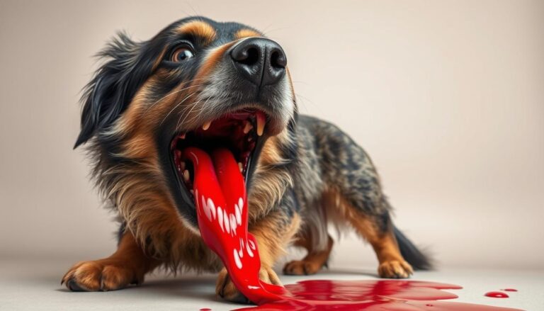 dog vomiting blood